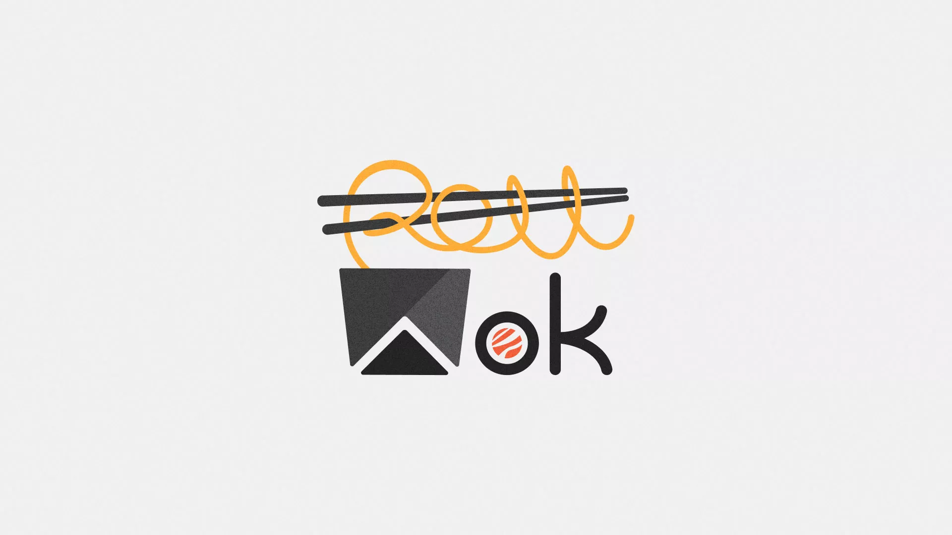 Разработка логотипа суши-бара «Roll Wok Club» в Новозыбкове